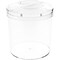 Pioneer Plastics 269C Clear Round Plastic Container with Pinch Style Lid, 5.125" W x 5.125" H